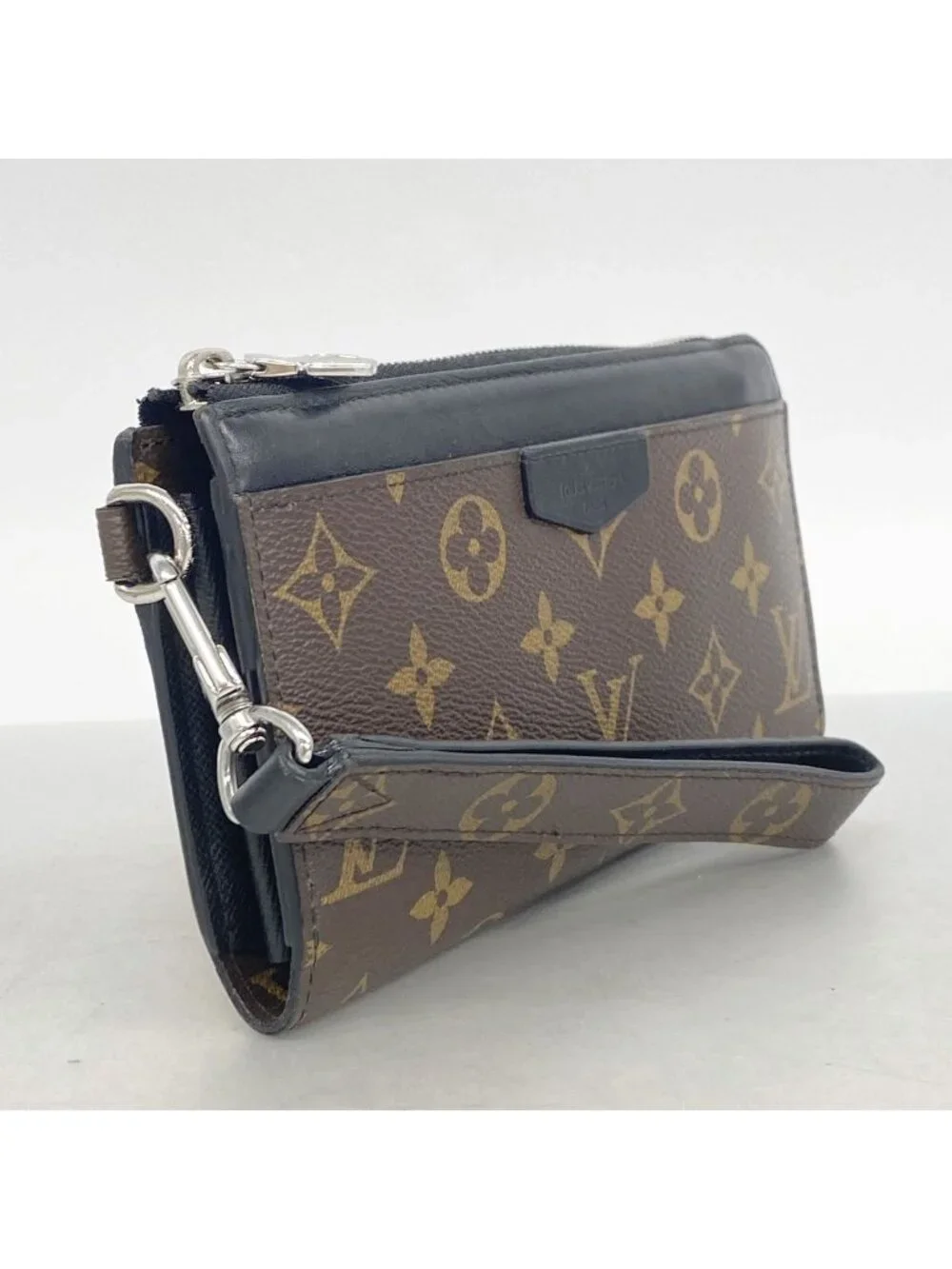 Louis Vuitton Wallet Monogram Macassar Zippy Dragonne Brown Black